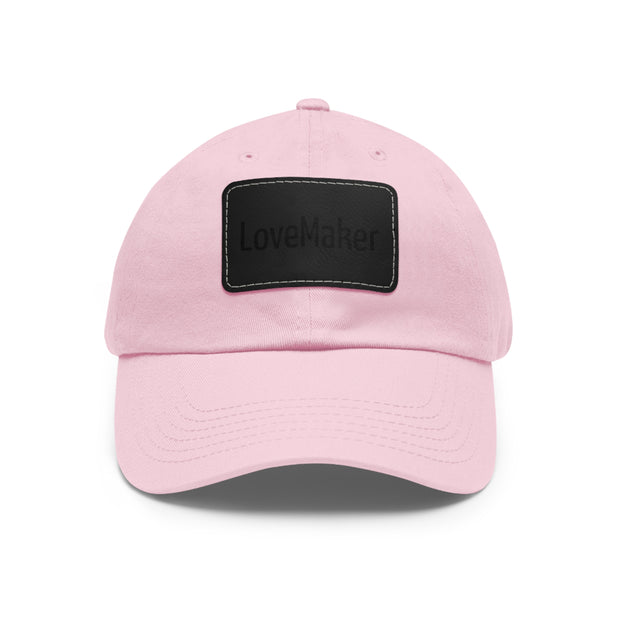 LoveMaker Dad Hat with Leather Patch (Rectangle)
