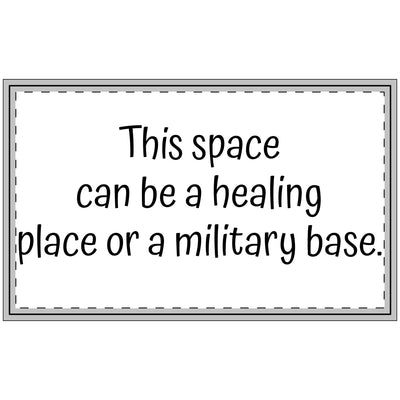 Healing Place or Military Base Inspirational Polyester Doormat - Perfect for Home Decor & Gifts
