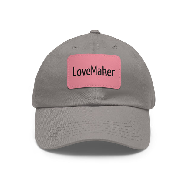 LoveMaker Dad Hat with Leather Patch (Rectangle)