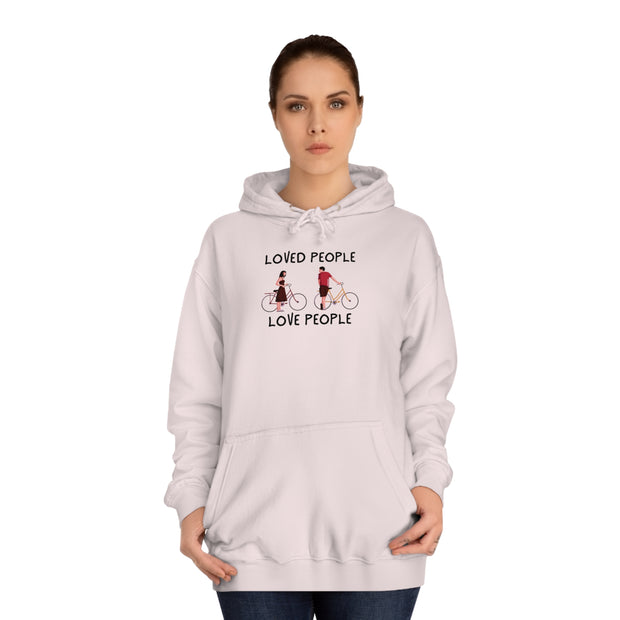 Loved People Love People Unisex College Hoodie