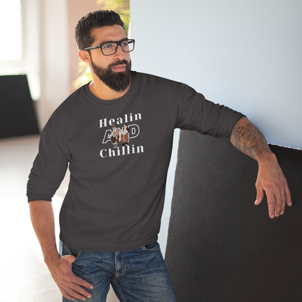 Healin and chillin Unisex Crew Neck Sweatshirt (EU)