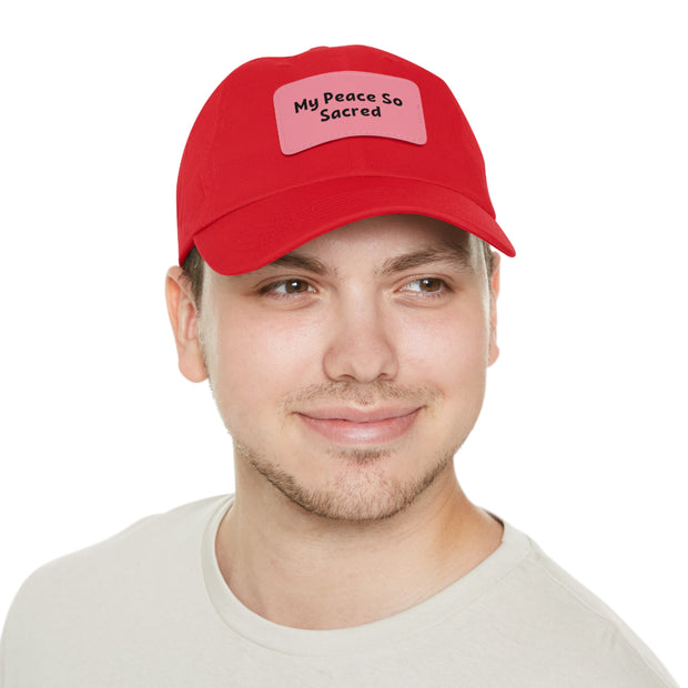My Peace So Dad Hat with Leather Patch (Rectangle)