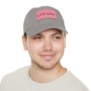 Love Wins Dad Hat with Leather Patch (Rectangle)