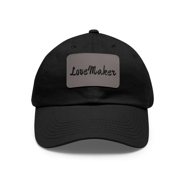 LoveMaker Dad Hat with Leather Patch (Rectangle)