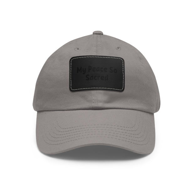 My Peace So Dad Hat with Leather Patch (Rectangle)