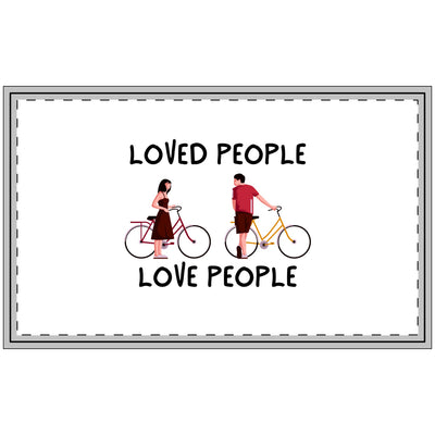 Loved People Love People Doormat | Welcoming Polyester Entry Mat for Home Decor