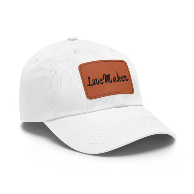 LoveMaker Dad Hat with Leather Patch (Rectangle)
