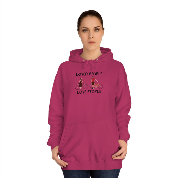 Loved People Love People Unisex College Hoodie