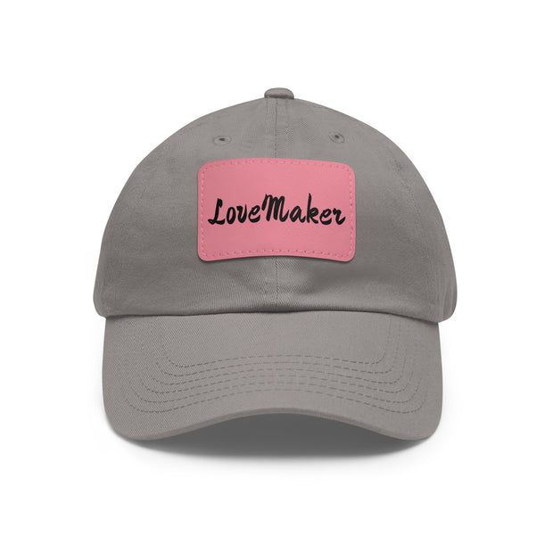 LoveMaker Dad Hat with Leather Patch (Rectangle)