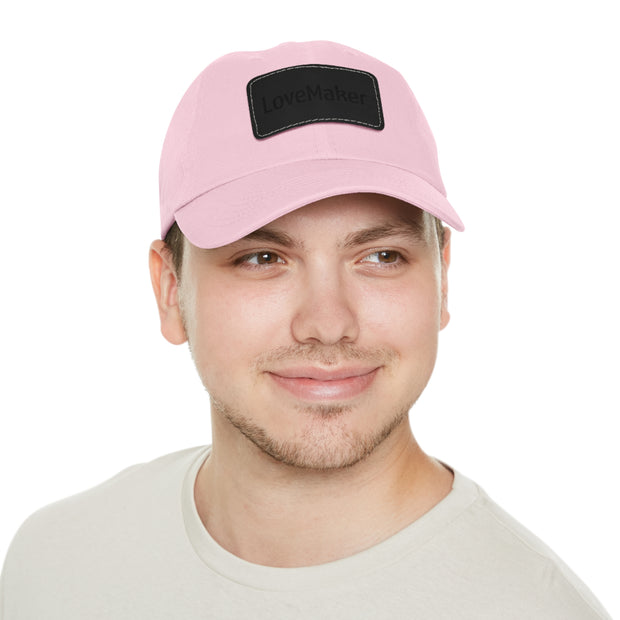 LoveMaker Dad Hat with Leather Patch (Rectangle)