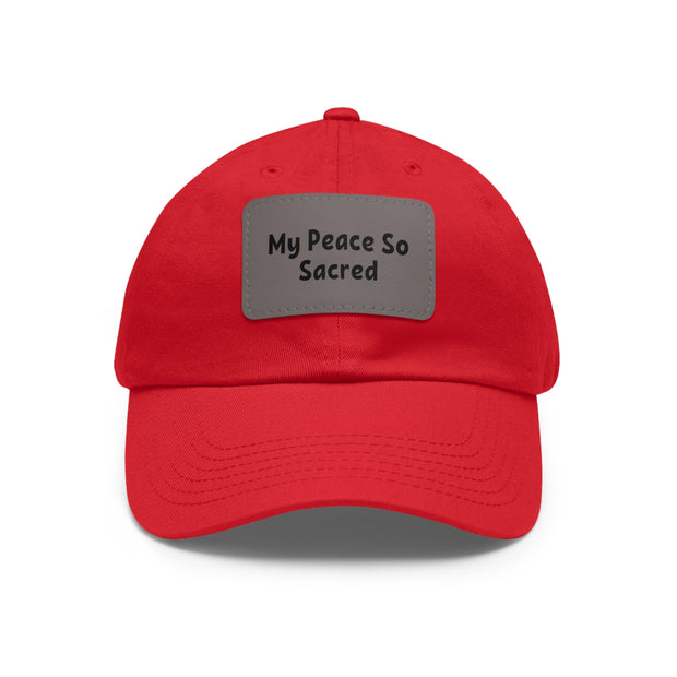 My Peace So Dad Hat with Leather Patch (Rectangle)