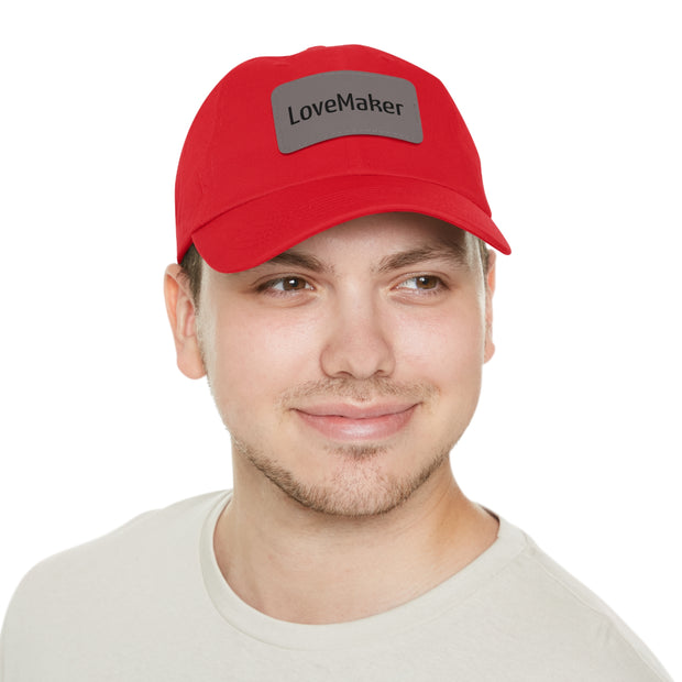 LoveMaker Dad Hat with Leather Patch (Rectangle)