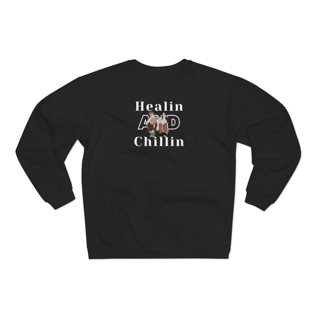 Healin and chillin Unisex Crew Neck Sweatshirt (EU)