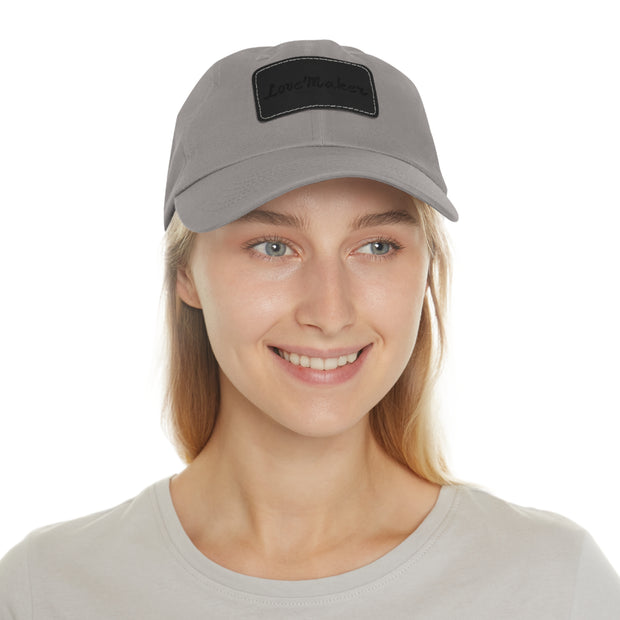 LoveMaker Dad Hat with Leather Patch (Rectangle)