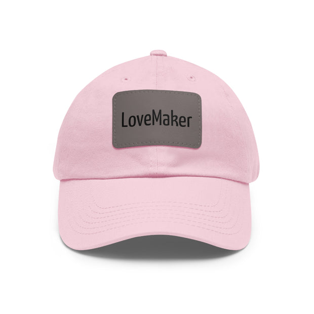 LoveMaker Dad Hat with Leather Patch (Rectangle)