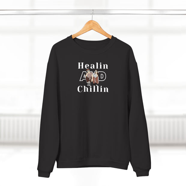 Healin and chillin Unisex Crew Neck Sweatshirt (EU)