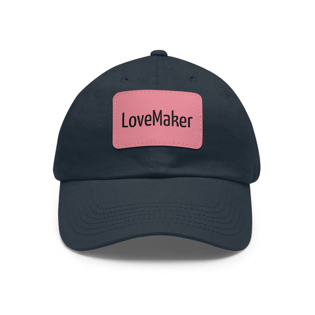 LoveMaker Dad Hat with Leather Patch (Rectangle)