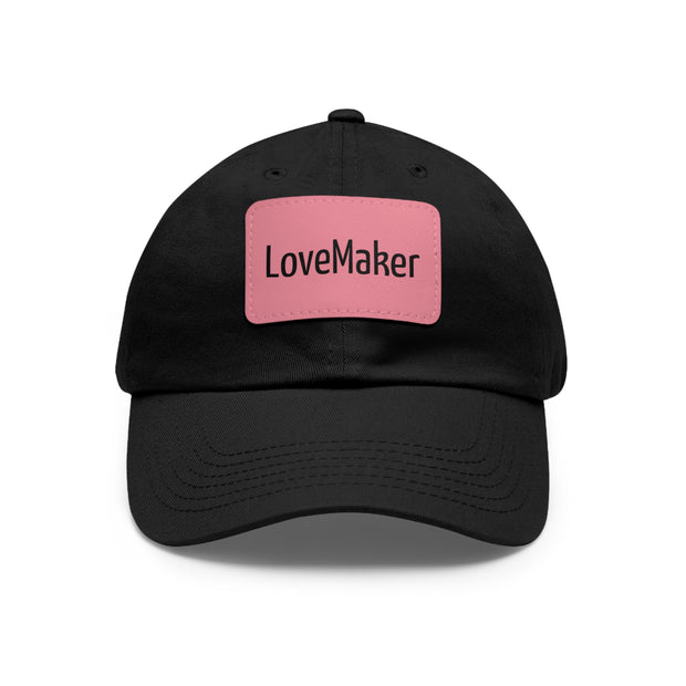 LoveMaker Dad Hat with Leather Patch (Rectangle)
