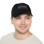 Love Wins Dad Hat with Leather Patch (Rectangle)