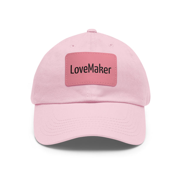 LoveMaker Dad Hat with Leather Patch (Rectangle)