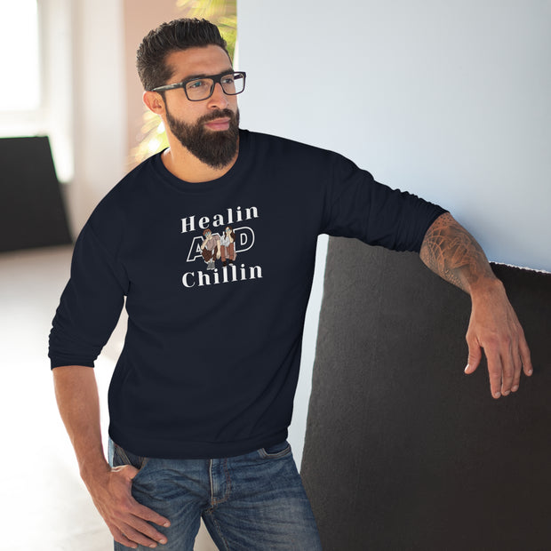Healin and chillin Unisex Crew Neck Sweatshirt (EU)