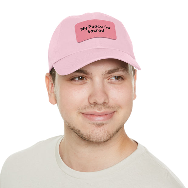 My Peace So Dad Hat with Leather Patch (Rectangle)