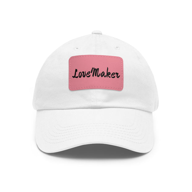 LoveMaker Dad Hat with Leather Patch (Rectangle)