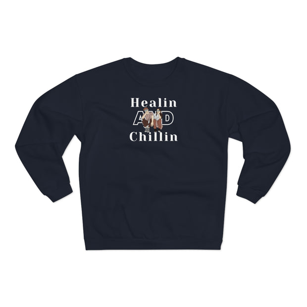 Healin and chillin Unisex Crew Neck Sweatshirt (EU)