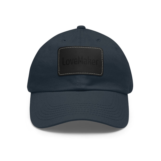 LoveMaker Dad Hat with Leather Patch (Rectangle)