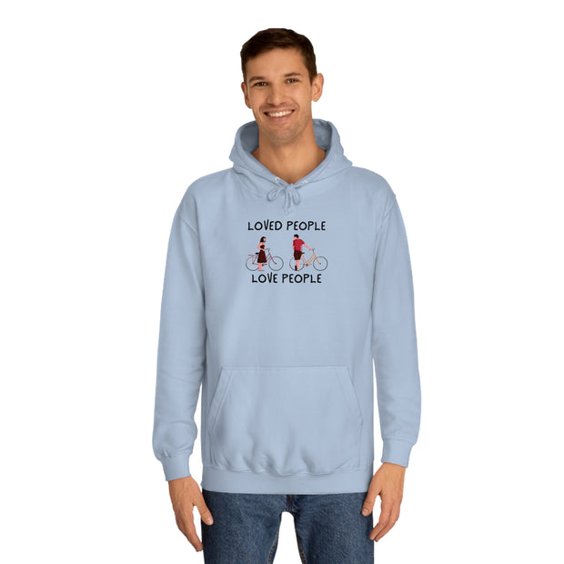Loved People Love People Unisex College Hoodie
