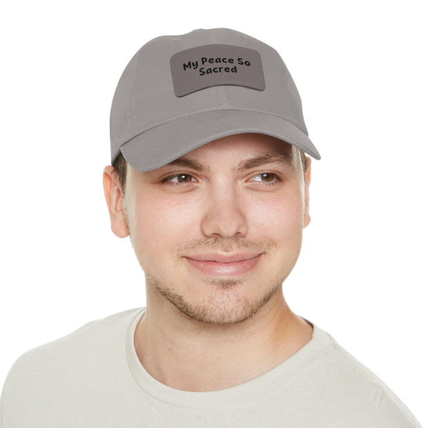 My Peace So Dad Hat with Leather Patch (Rectangle)