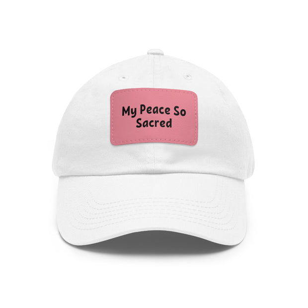 My Peace So Dad Hat with Leather Patch (Rectangle)