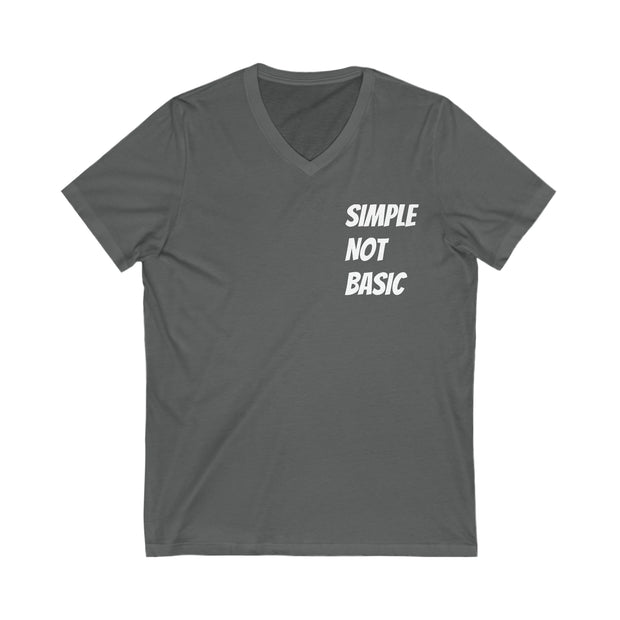 Simple Not Basic Unisex Jersey Short Sleeve V-Neck Tee