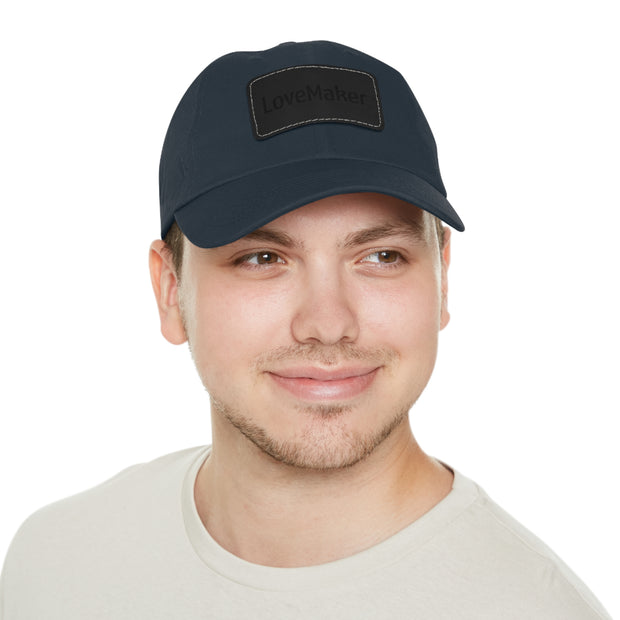 LoveMaker Dad Hat with Leather Patch (Rectangle)