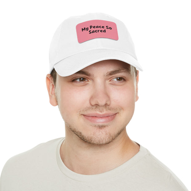 My Peace So Dad Hat with Leather Patch (Rectangle)