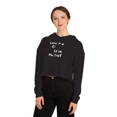 Love me or love me not Women’s Cropped Hooded Sweatshirt