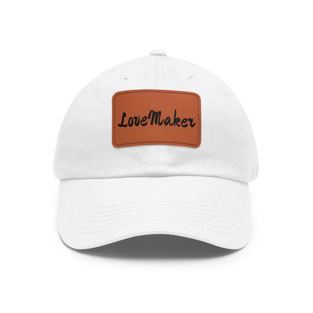 LoveMaker Dad Hat with Leather Patch (Rectangle)