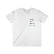 Living On Vibrant Energy Men's Fitted V-Neck Short Sleeve Tee