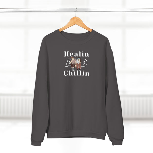 Healin and chillin Unisex Crew Neck Sweatshirt (EU)