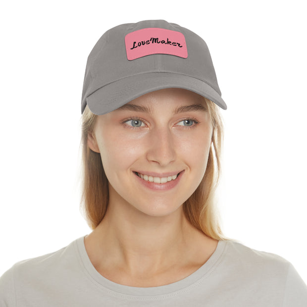 LoveMaker Dad Hat with Leather Patch (Rectangle)
