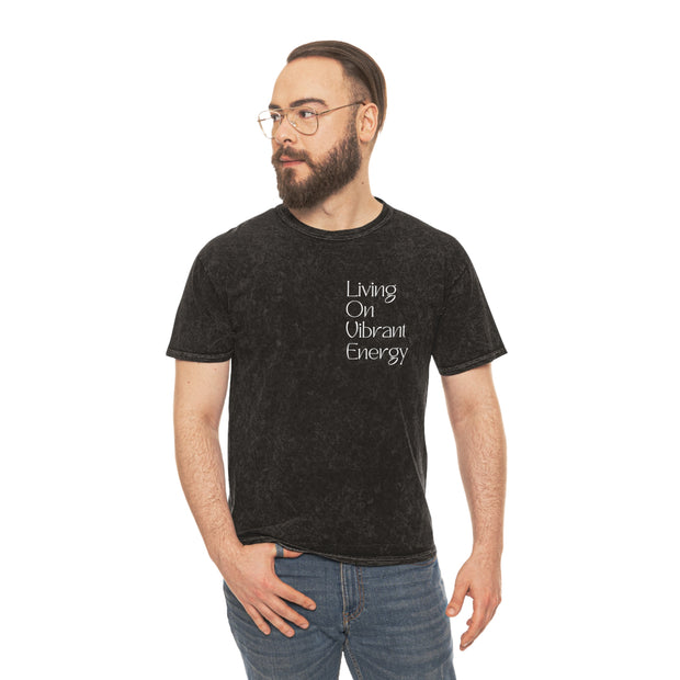 Living On Vibrant Energy Unisex Mineral Wash T-Shirt