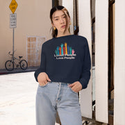 Loved people love people Women's Cropped Fleece Pullover