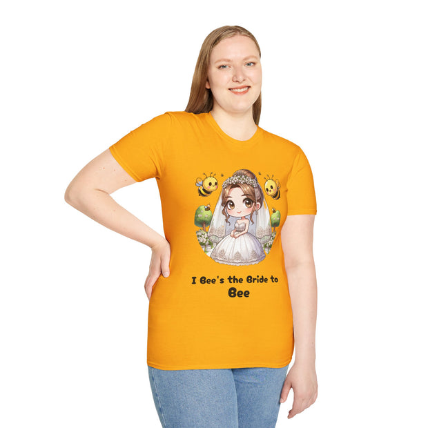 I Bee's the Bride to Bee Unisex Softstyle T-Shirt - Fun Wedding Theme Tee