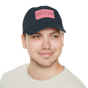 Love Is Law Dad Hat with Leather Patch (Rectangle)