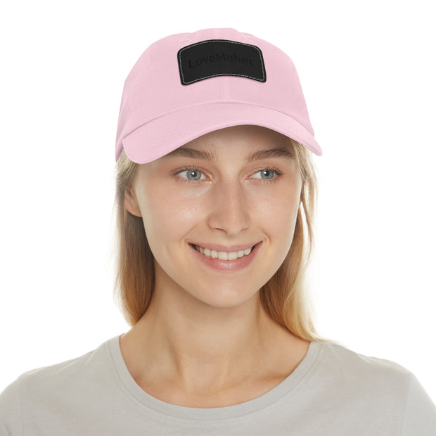 LoveMaker Dad Hat with Leather Patch (Rectangle)