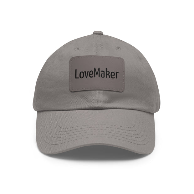 LoveMaker Dad Hat with Leather Patch (Rectangle)
