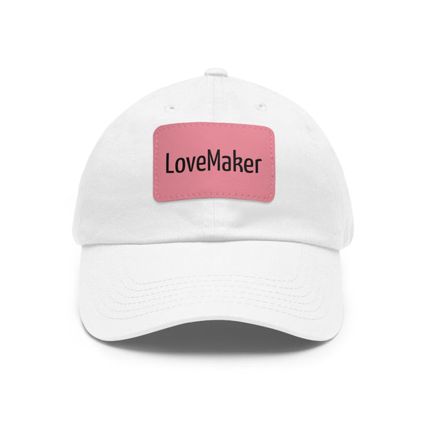 LoveMaker Dad Hat with Leather Patch (Rectangle)