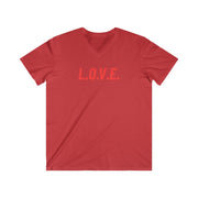 Love Men's Fitted V-Neck Short Sleeve Tee