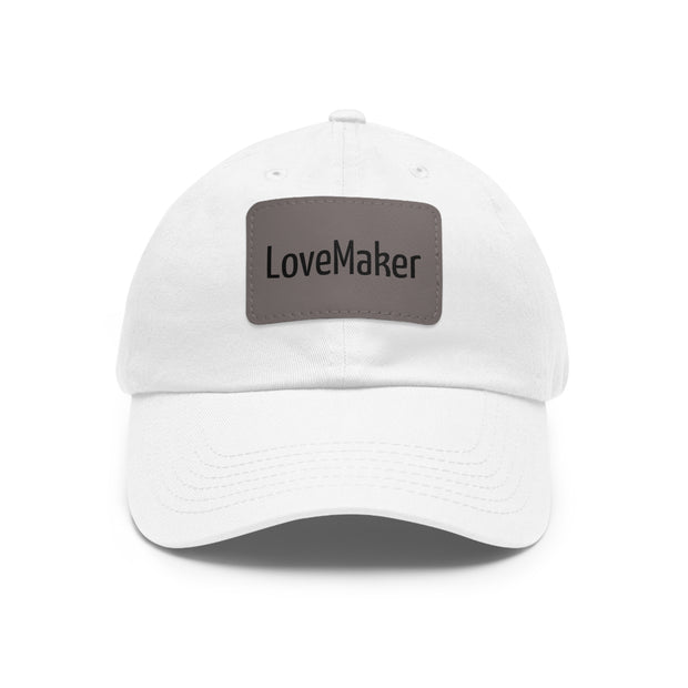 LoveMaker Dad Hat with Leather Patch (Rectangle)