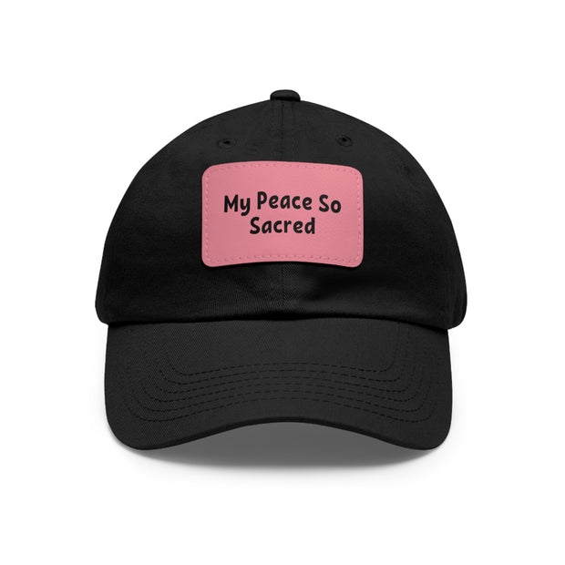 My Peace So Dad Hat with Leather Patch (Rectangle)